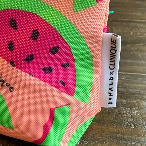 Clinique x Donald Robertson Watermelon Cosmetic Pouch - Picture 2 of 11